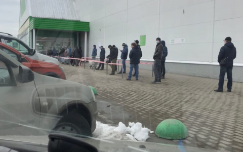 Занимают место с семи утра: толпа ярославцев выстроилась в очередь за респираторами