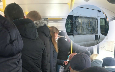«Окно вышибли и заклеили пленкой»: ярославцам стыдно за городские маршрутки