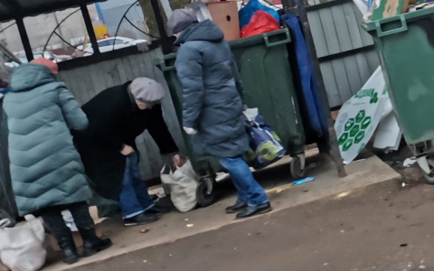 «Просрочку носят внукам»: ярославцы осудили роющихся в баках стариков