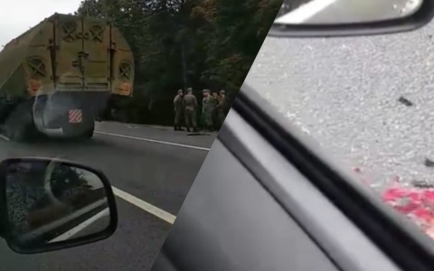 «Ему снесло кабину»: двое погибли из-за массового ДТП с военными грузовиками под Ярославлем. Видео