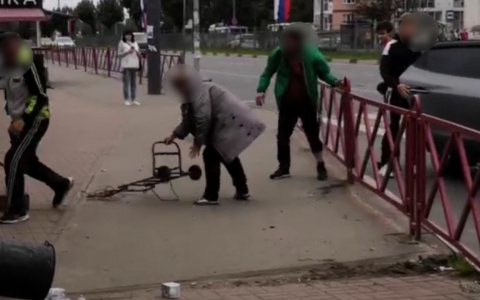 Била железной тачкой по голове: ярославцы подрались на автобусной остановке
