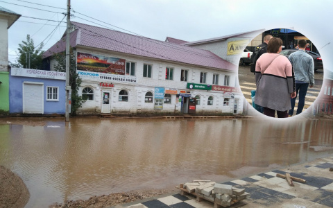 Весь центр города затопило в Ярославской области. Кадры