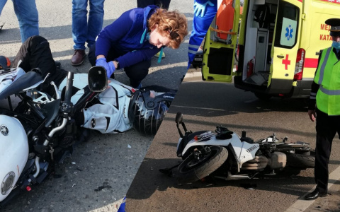 "Пилота увезли на скорой": ярославцы рассказали о ДТП с байкером