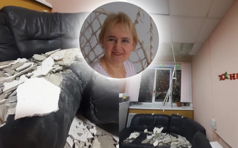«У мамы истерика»: в детской больнице Ярославля рухнул потолок