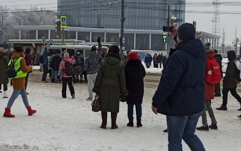Как силовики сдерживали протесты в центре Ярославля. Видео