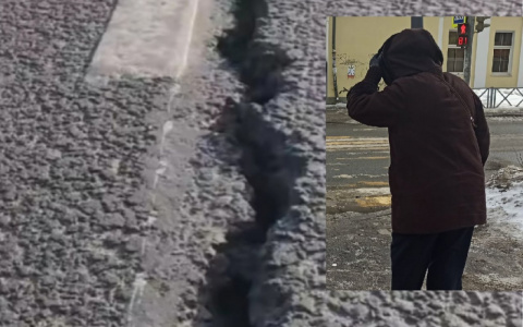 "Тектонические плиты разъехались": спустя 5 месяцев после ремонта под Ярославлем треснула дорога