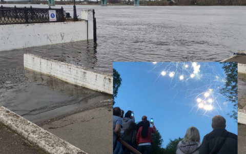 "Салют смотреть поплывем на байдарках": в Ярославле утонула набережная