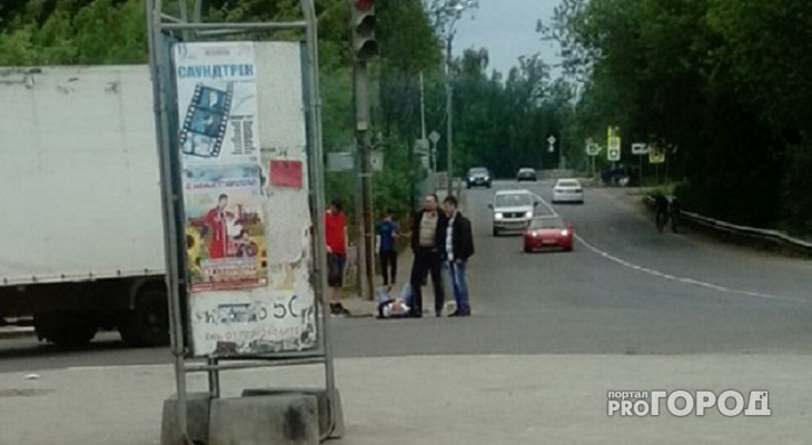 В Ярославле грузовик сбил мужчину: кадры