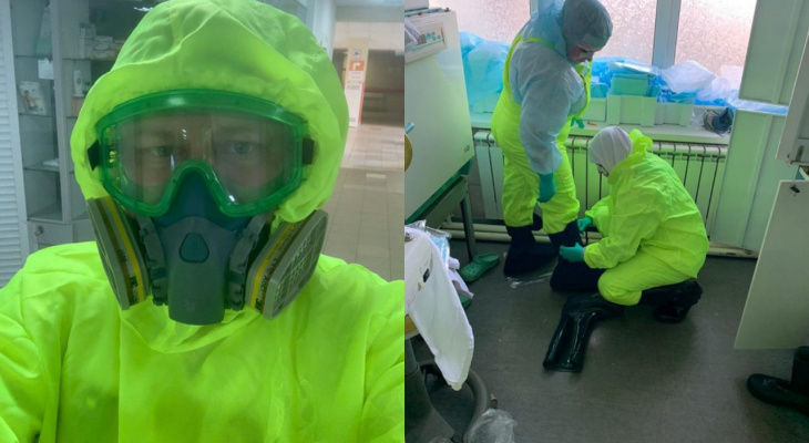 В больнице создали бокс-изолятор: медики Ярославля показали, как работают в пандемию. Видео