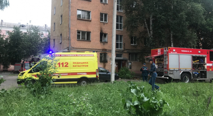 Пожар в центре Ярославля: возгорание в жилом доме