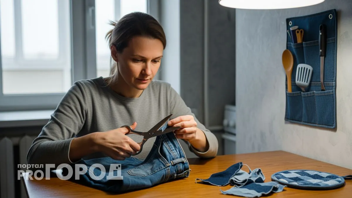 Из старых джинсов делаю нужные вещи для дома и трачу в разы меньше денег на хозяйство