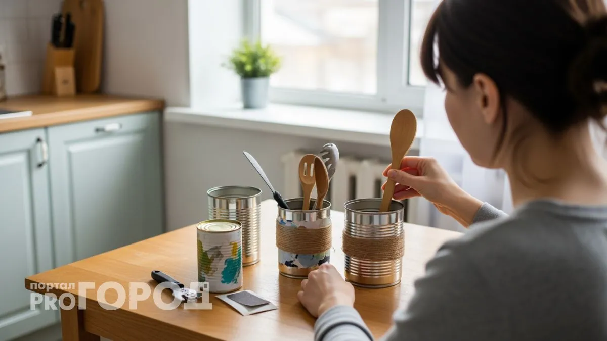 Превращаю ненужные банки от консервов в домашние органайзеры и трачу в разы меньше на хозтовары