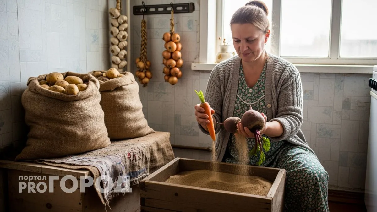 Простой трюк с песком и газетой: овощи остаются свежими всю зиму прямо на балконе