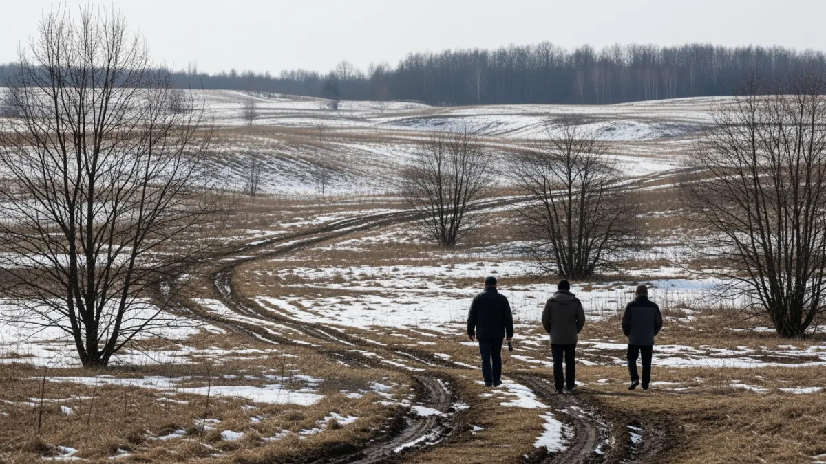 Лис Фокс играет с собаками и снова исчезает в лесу