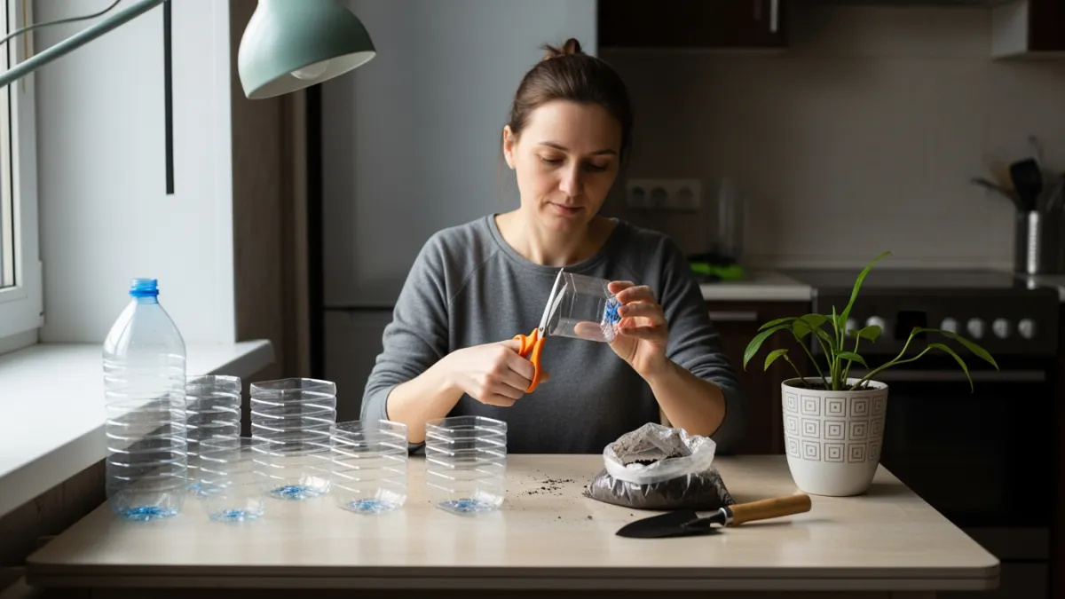 Пластиковые бутылки больше не выбрасываю: садовод показала, как за минуту превратить круглую полторашку в квадратный горшок с подвижным дном