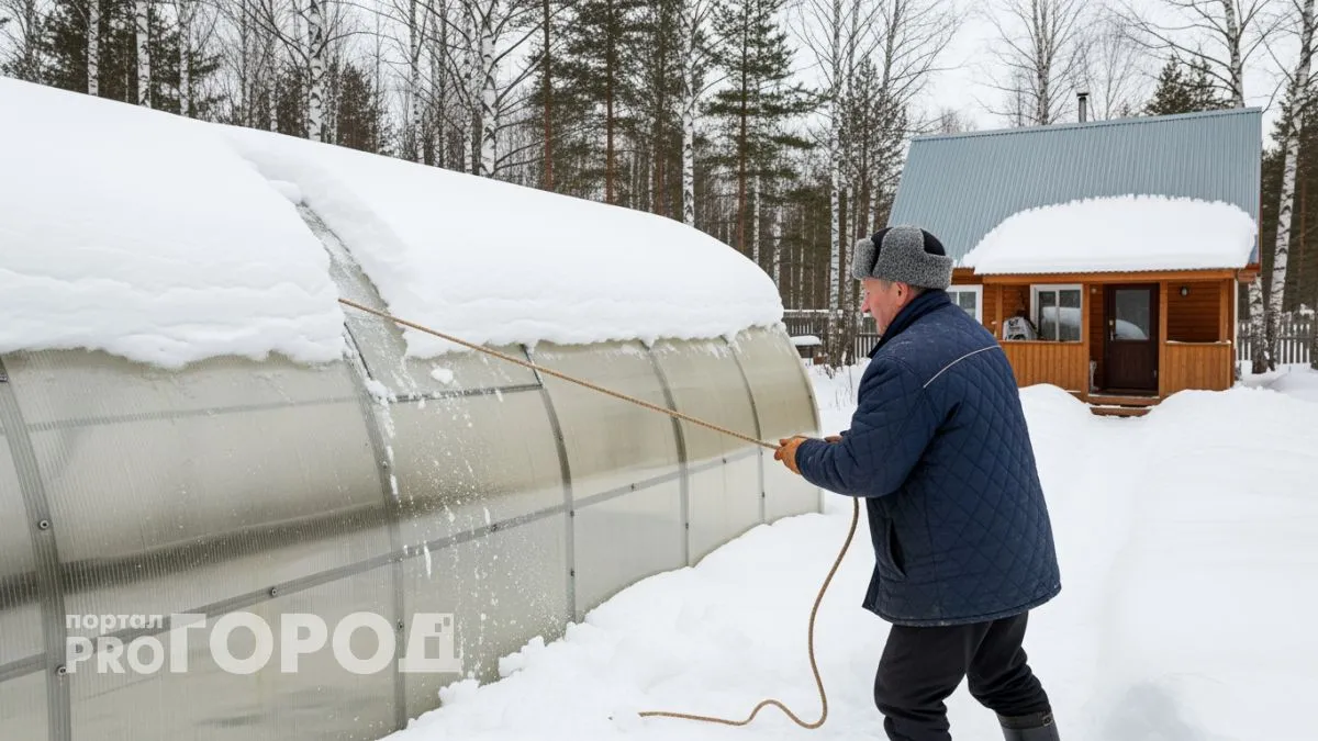 Проверенный годами трюк растапливает снег в теплице пока вы спите — работает даже в лютый мороз