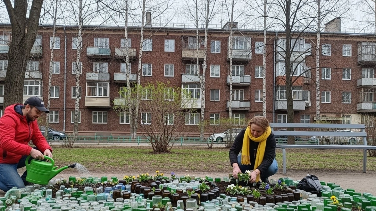 Обычные клумбы больше не удивляют: как создать шедевр для сада из обычного стекла — стильно и бюджетно
