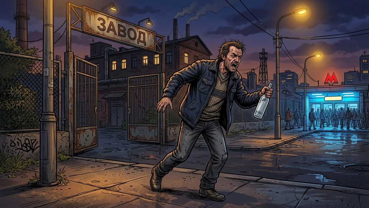  В Рыбинске пермяк перепутал завод с метро и ругался матом с водкой в руке