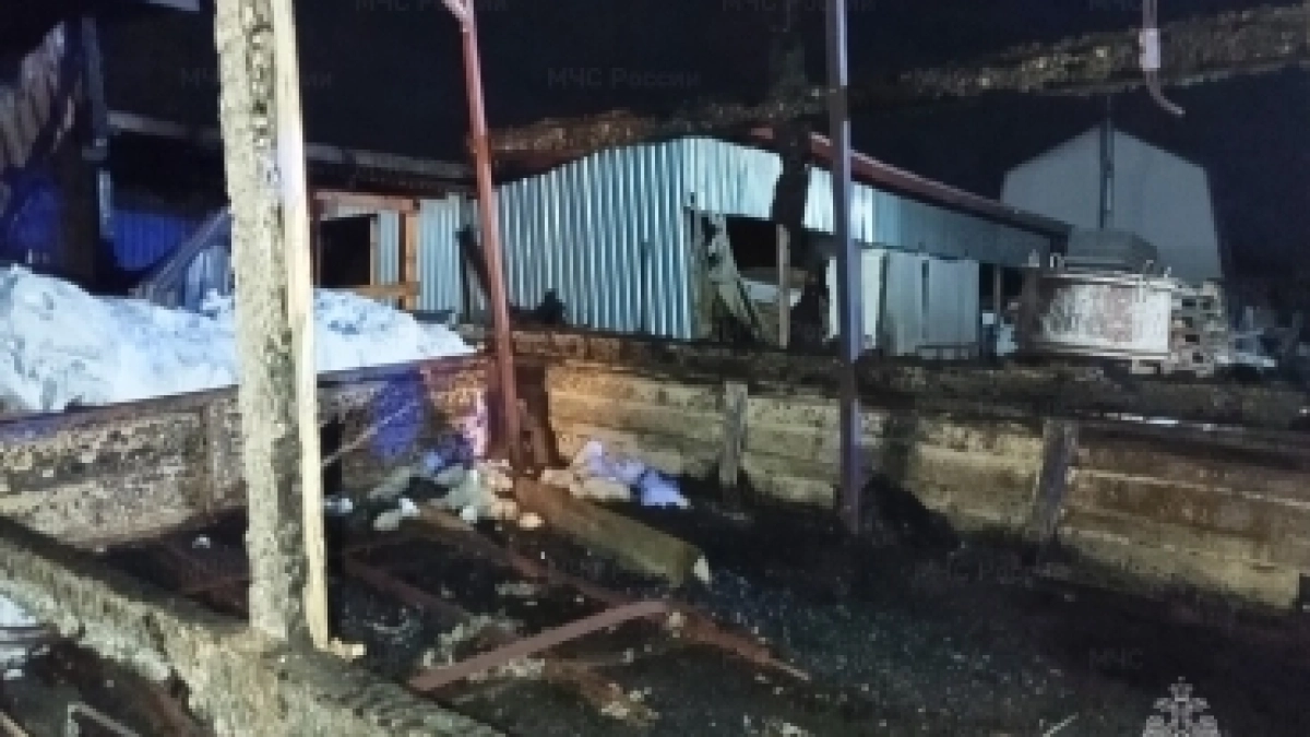 В Ярославле на улице Большой Норской сгорели склады и "Газель"