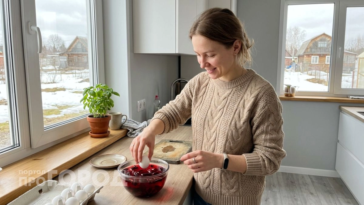 Варю свёклу, опускаю яйца на пять минут — к Пасхе они сияют как настоящие рубины без всякой шелухи