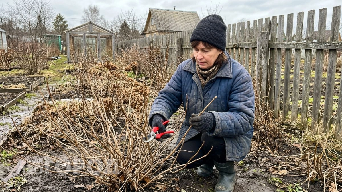 Одно простое правило обрезки гортензии осенью — и летом соцветия вырастают с голову ребёнка