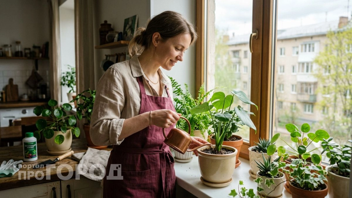 После зимы добавляю в горшки одну простую подкормку — через две недели всё цветёт так, что окна не закрыть
