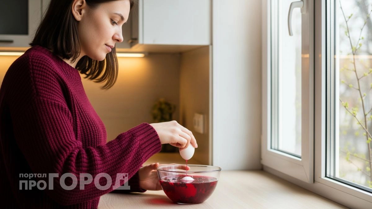 Выбросила шелуху и просто кинула в кипяток копеечный овощ — через пять минут яйца сияют глубоким рубином