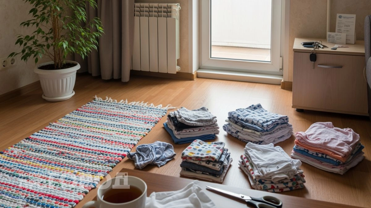 Перестала тратить деньги на декор: из старых футболок плету стильные коврики, которые выглядят как дизайнерские