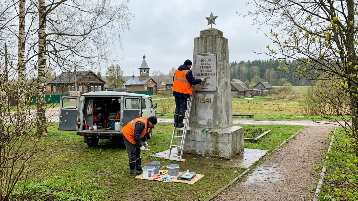 В Борисоглебском округе отремонтируют десять памятников ветеранам ВОВ в сёлах и деревнях