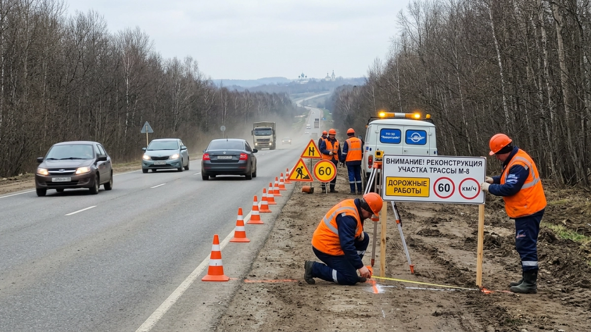 Трассу М-8 у Ростова Великого расширят до 4 полос к 2027 году
