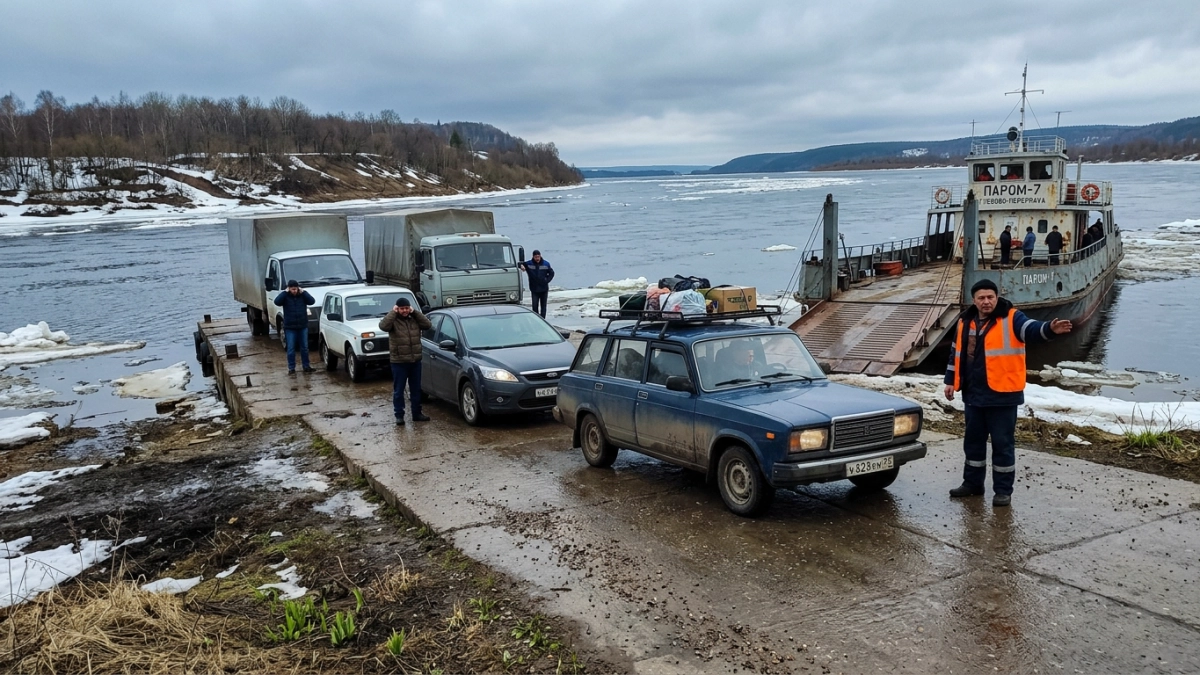 Переправа Глебово-Семенцево открылась, пока Мышкин ждёт парома из Ярославля