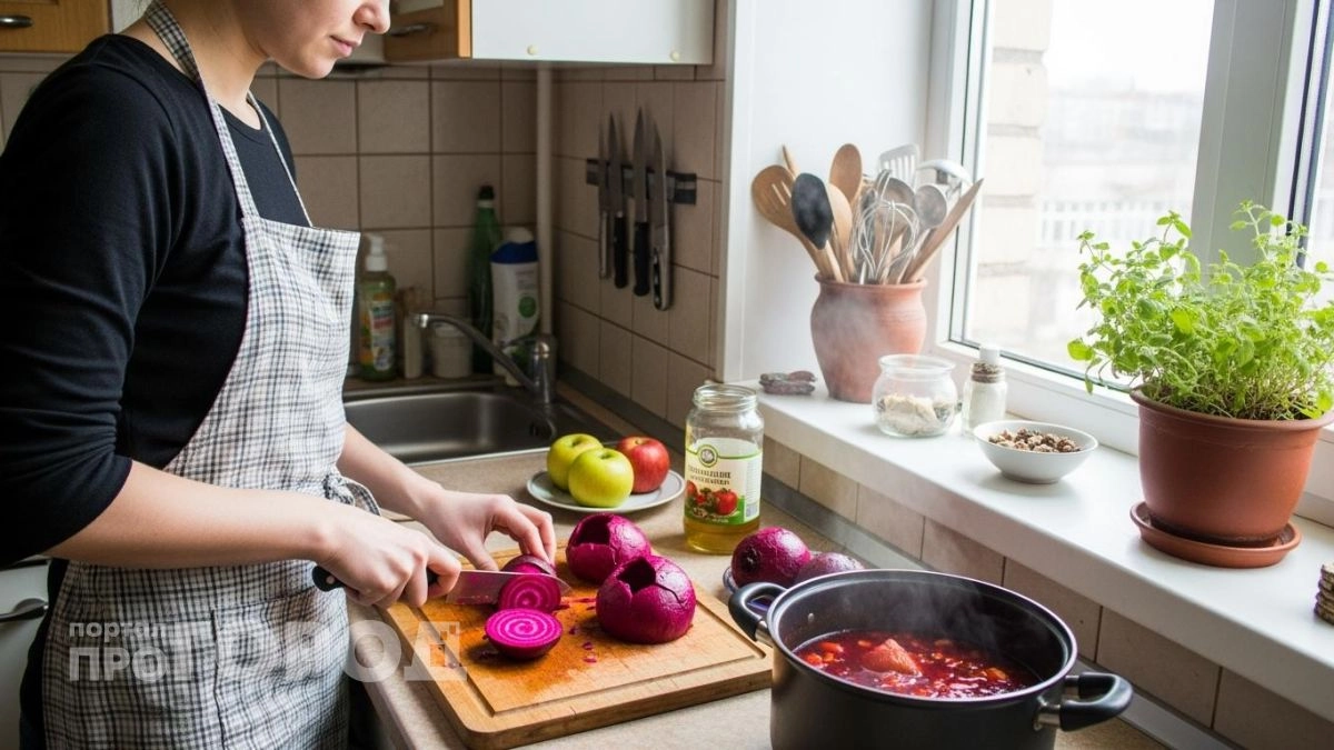 Перестаньте портить зажарку для борща: всего один простой прием сохранит яркость свеклы до последней ложки