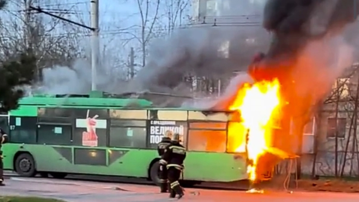   Водитель загоревшегося троллейбуса в Рыбинске поблагодарила коллег за спасение пассажиров