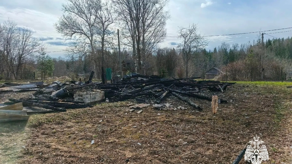 Дачное подворье вспыхнуло среди ночи под Угличем