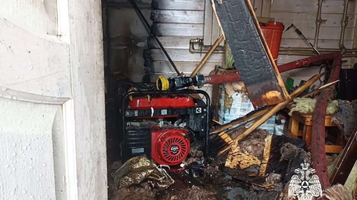 Бензиновый генератор устроил огненный квест в гараже под Переславлем