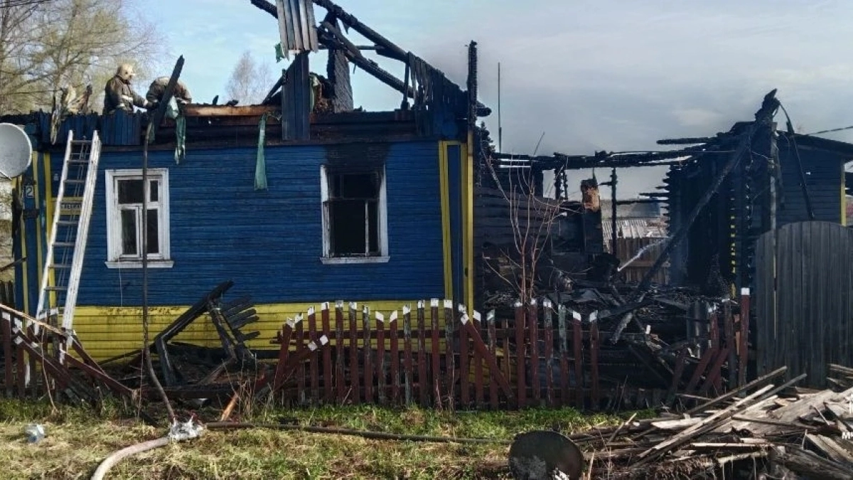 В пожаре в Данилове пострадал 47-летний мужчина