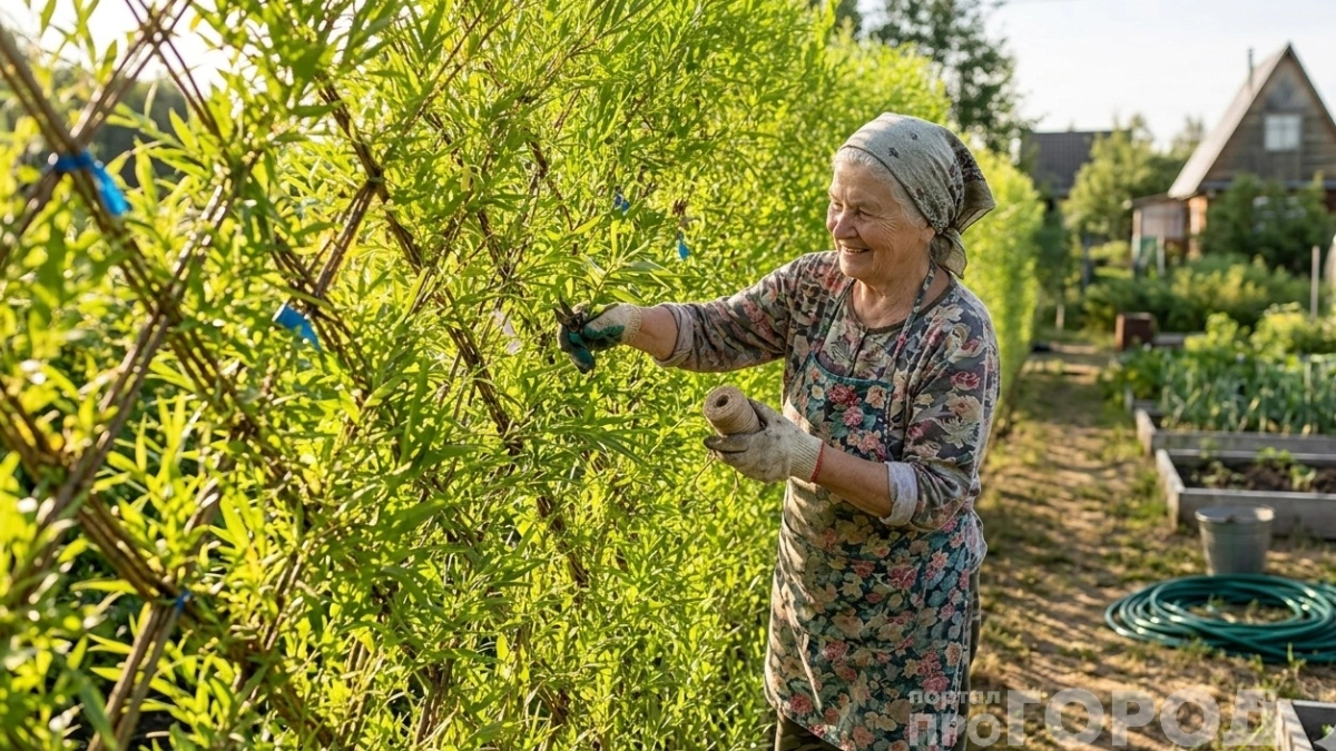 Вместо забора вкопала в землю по периметру участка 3000 прутиков: живая изгородь поднялась у дома за 3 сезона - легко и эффектно