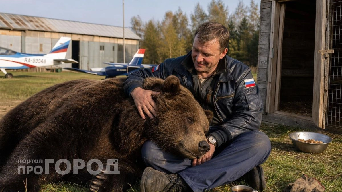Нашли брошенного медвежонка прямо на аэродроме: восемь лет спустя эта дружба стала примером для каждого из нас