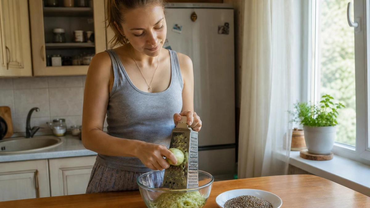 Просто натрите кабачки и добавьте яйца. Так вкусно, что готовлю каждый день в июне