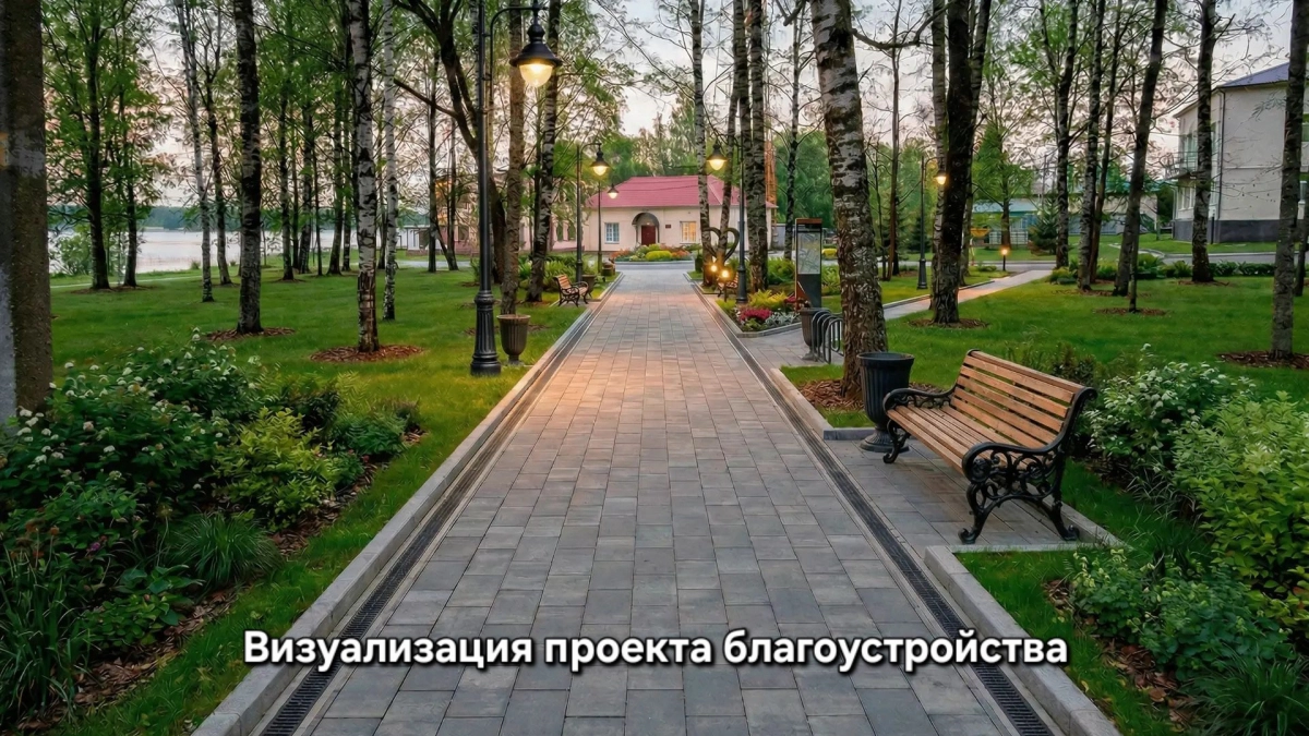 Набережную реки Соги благоустраивают в Пошехонье