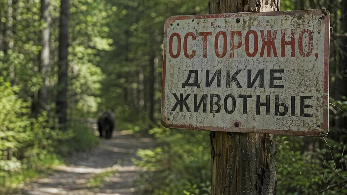 В Ярославской области у жилых деревень заметили крупного медведя
