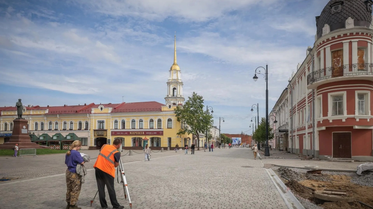 Порядка километра тепловых сетей обновят в Рыбинске в рамках создания пешеходных зон