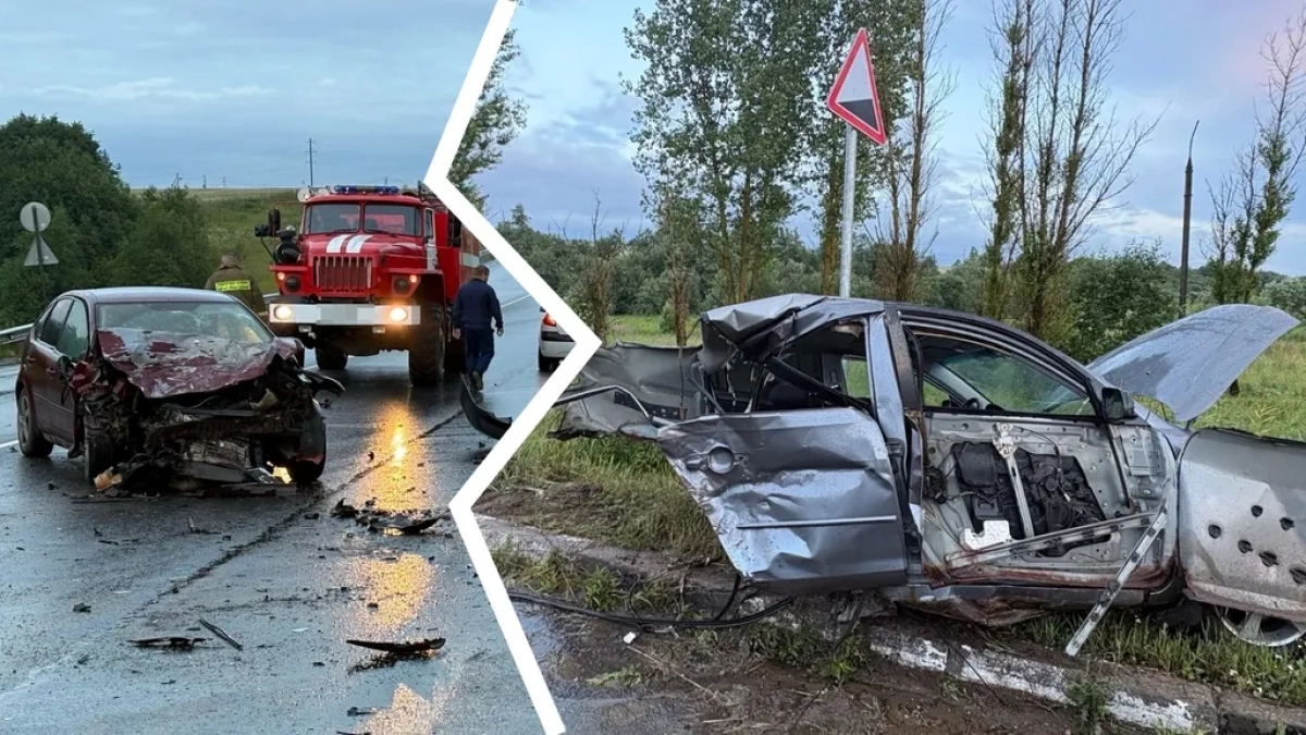 Под Рыбинском после столкновения Mazda и Ford оба водителя попали на лечение