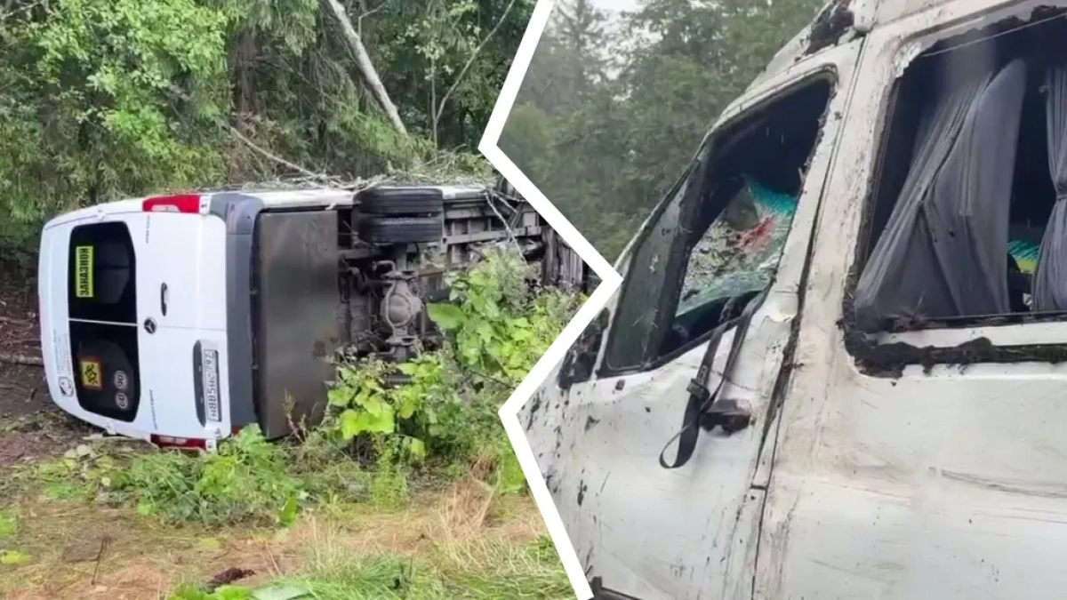 В Ярославской области опрокинулся автобус с детьми, восемь пассажиров госпитализированы