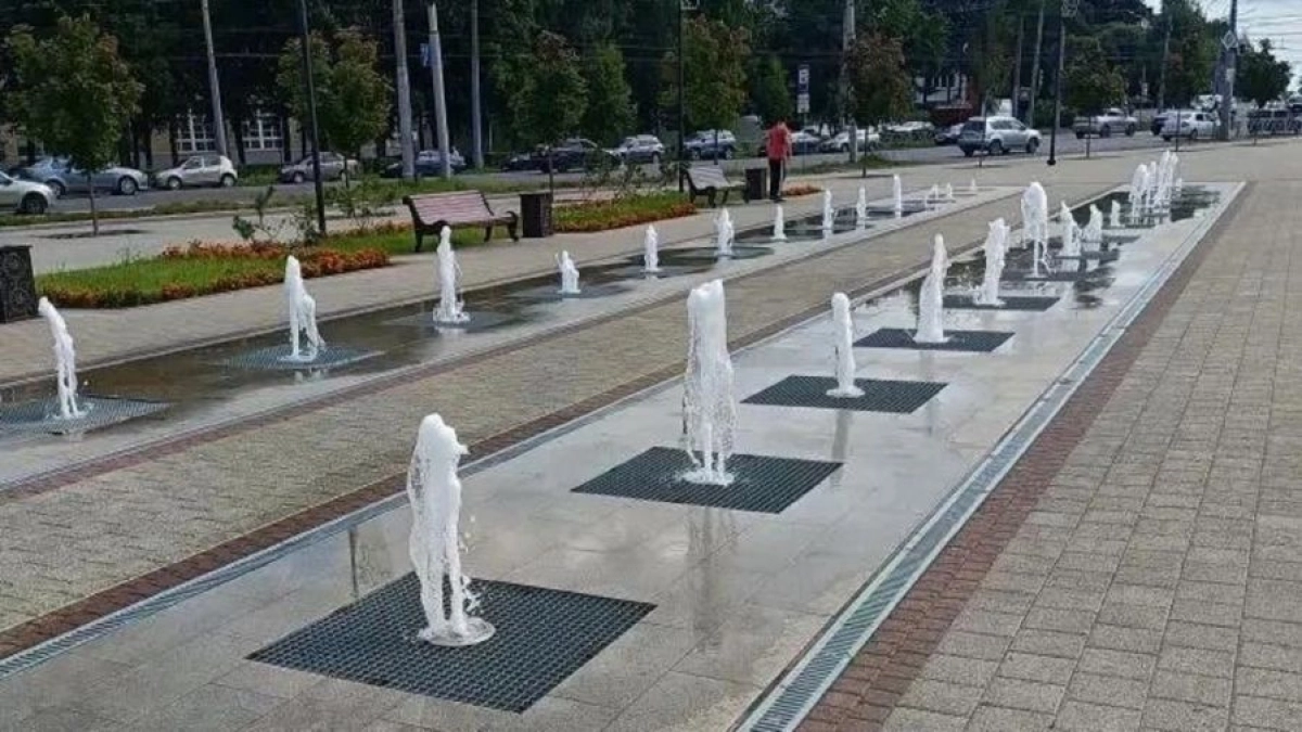 Фонтан на улице Жукова в Рыбинске запустили после настройки модуля управления
