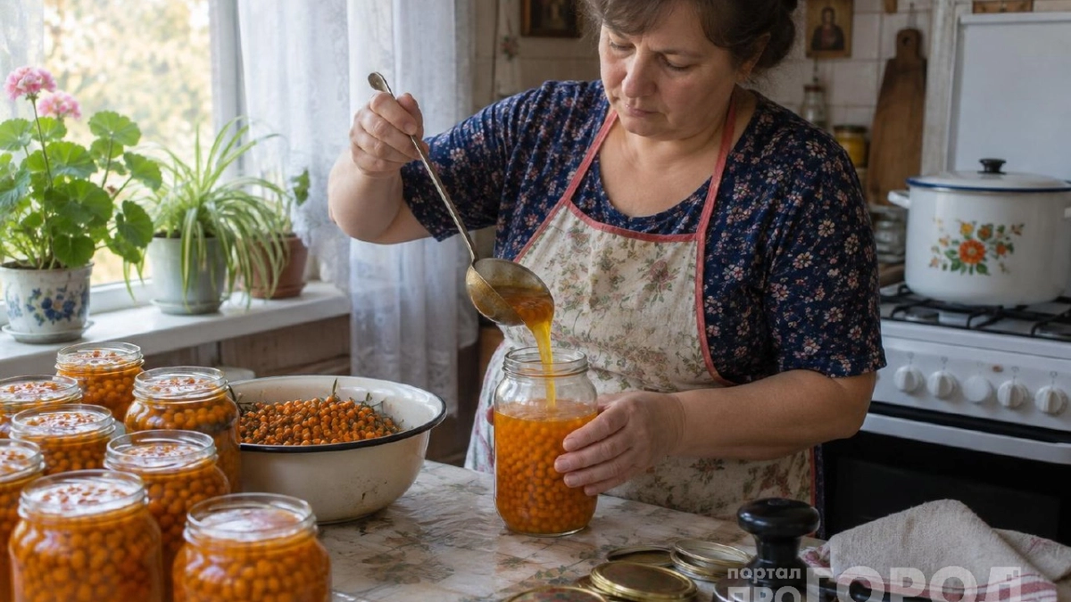 Закрываю по 50 банок — и всё мало: облепиховый компот «Золотая Фанта» достаю из подвала ко всем праздникам