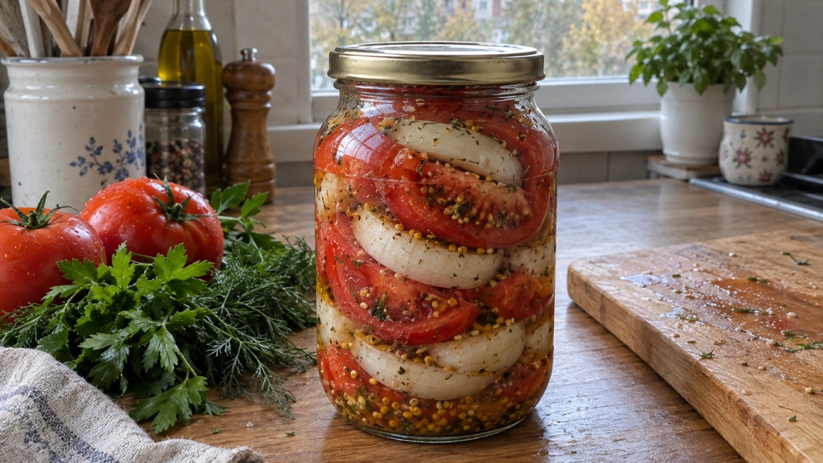 Томаты дольками с луком на зиму: 3 заготовки, которые станут хитом на вашем столе