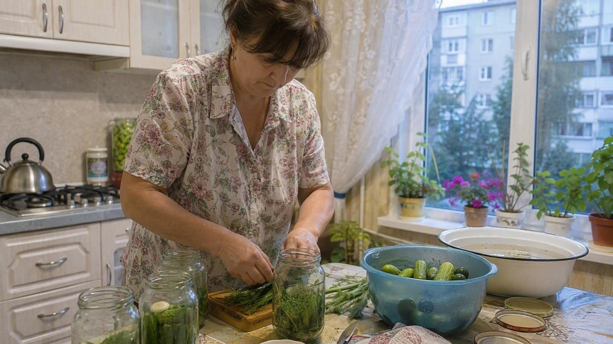 Золотистые огурцы по-алжирски: одна специя в маринаде делает овощи хрустящими