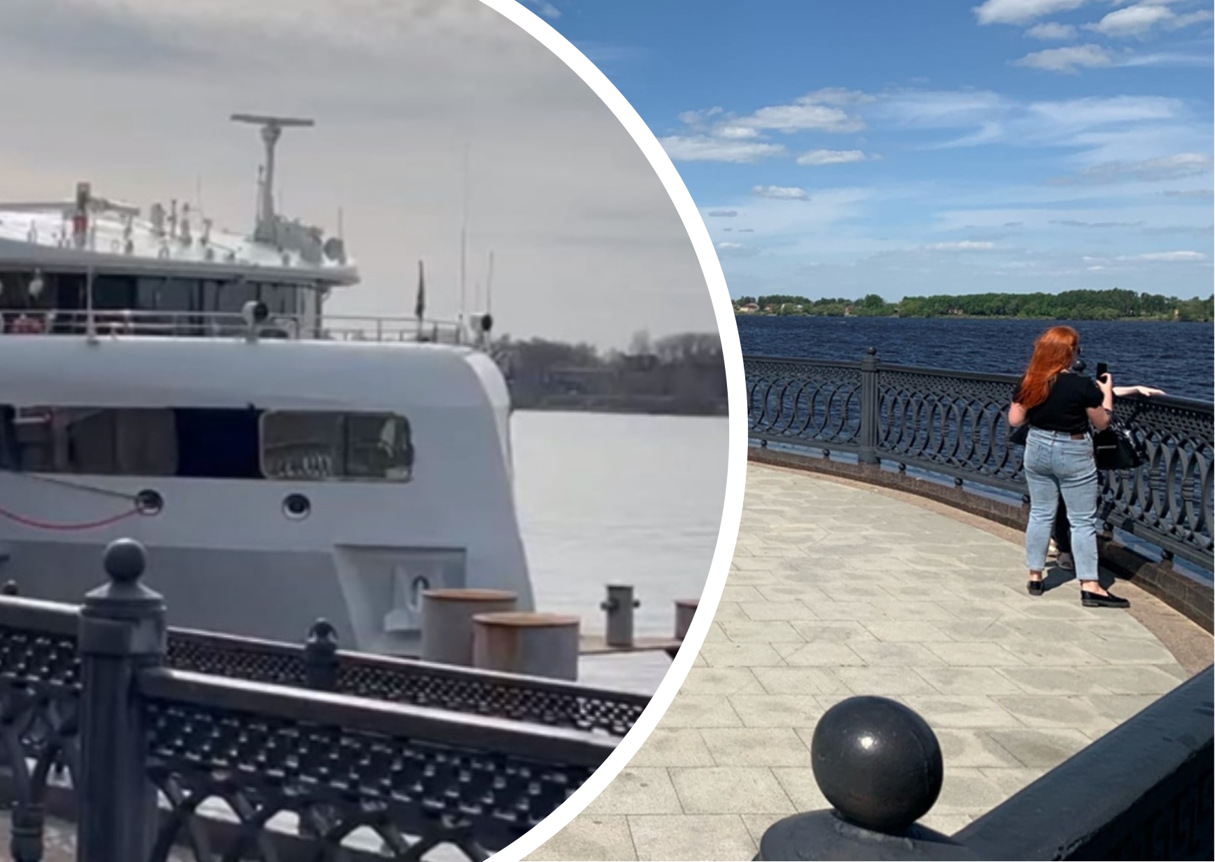 Вип-яхта миллиардеров причалила к Речному вокзалу в Ярославле 