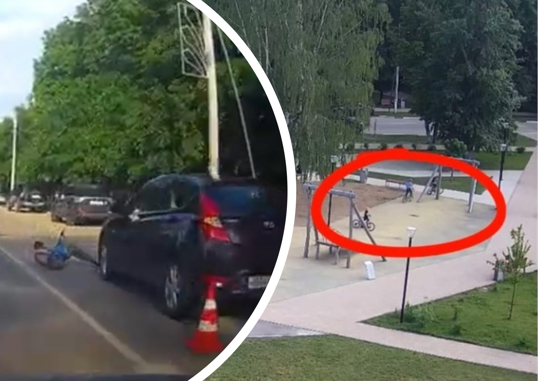 Ребенка на велосипеде сбили в Ярославской области. Видео